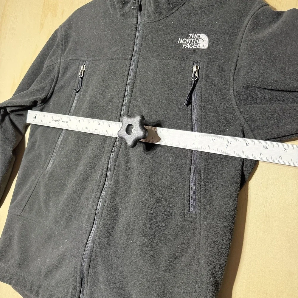 The North Face Mens Black Full Zip Fleece Jacket Outdoor Hiking Size S